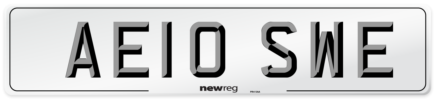 AE10 SWE Number Plate from New Reg